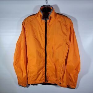 AETHER ORANGE LIGHTWEIGHT CYCLING RIDING FULL ZIP WINDBREAKER JACKET SIZE 0 / XS